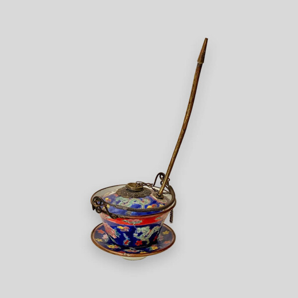 Pipe à opium en porcelaine. Chine. Fin 19ème